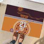 Custom Broncos Spirit Rubber Doormat Ride for Glory Indigenous Aboriginal - Aussie Hoodie