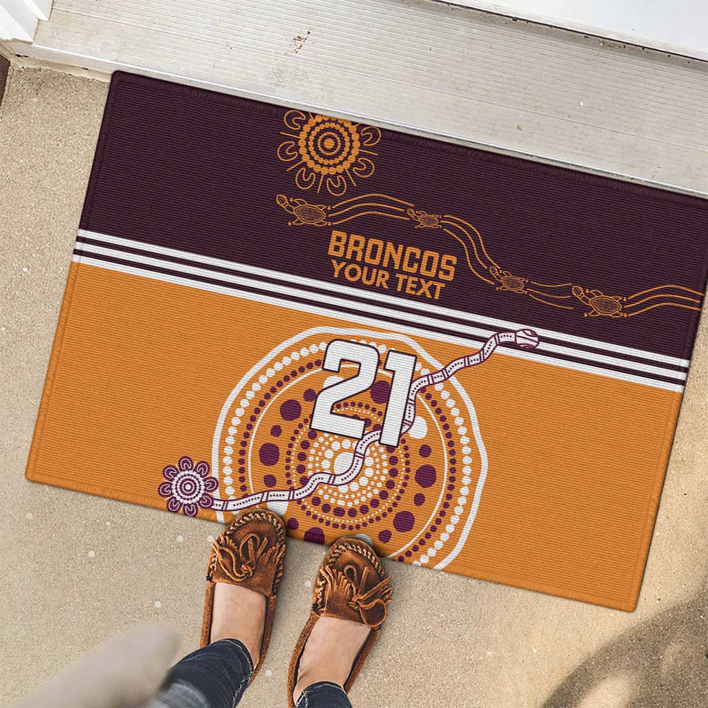 Custom Broncos Spirit Rubber Doormat Ride for Glory Indigenous Aboriginal - Aussie Hoodie