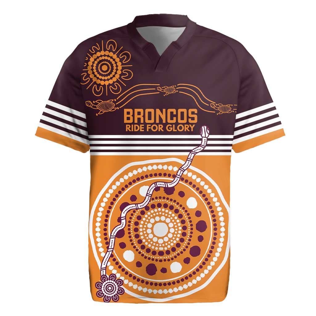 Custom Broncos Spirit Rugby Jersey Ride for Glory Indigenous Aboriginal - Aussie Hoodie