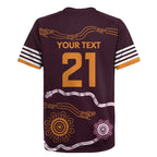 Custom Broncos Spirit Rugby Jersey Ride for Glory Indigenous Aboriginal - Aussie Hoodie