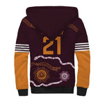 Custom Broncos Spirit Sherpa Hoodie Ride for Glory Indigenous Aboriginal - Aussie Hoodie