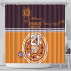 Custom Broncos Spirit Shower Curtain Ride for Glory Indigenous Aboriginal - Aussie Hoodie