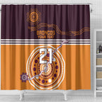 Custom Broncos Spirit Shower Curtain Ride for Glory Indigenous Aboriginal - Aussie Hoodie