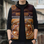 Custom Broncos Spirit Sleeveless Puffer Jacket Ride for Glory Indigenous Aboriginal - Aussie Hoodie