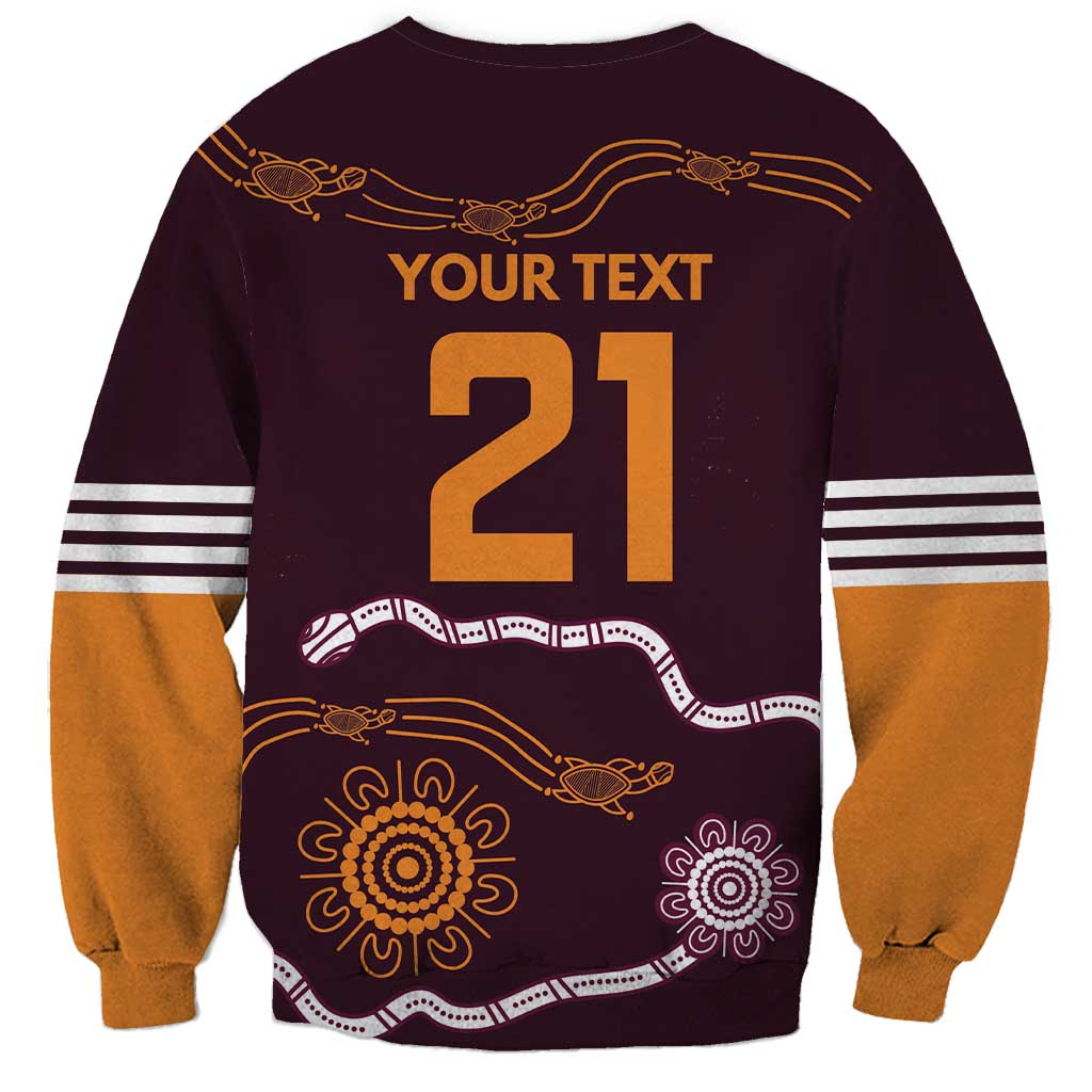 Custom Broncos Spirit Sweatshirt Ride for Glory Indigenous Aboriginal - Aussie Hoodie
