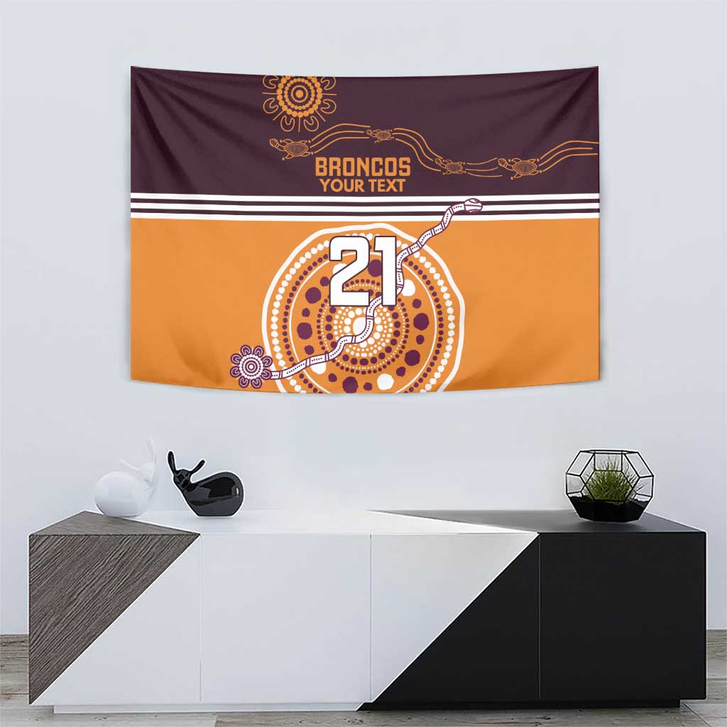 Custom Broncos Spirit Tapestry Ride for Glory Indigenous Aboriginal - Aussie Hoodie