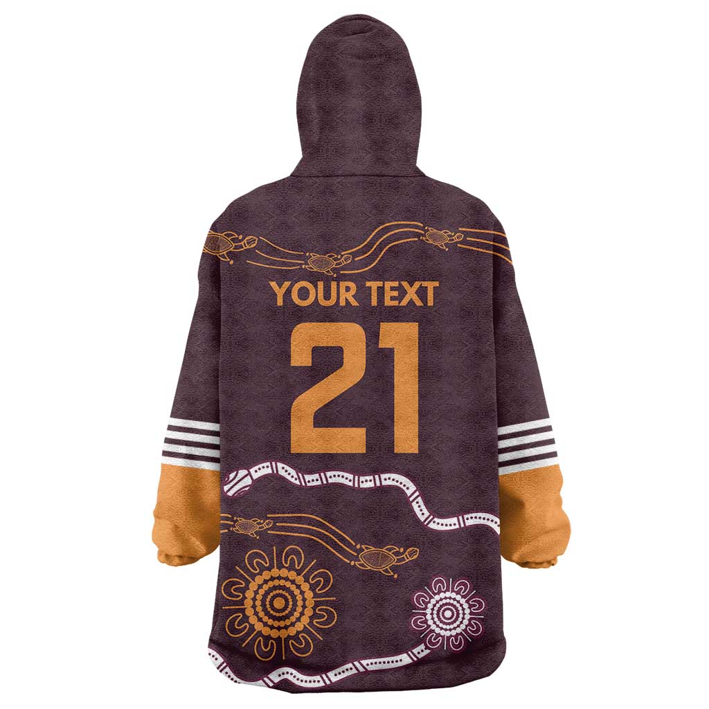 Custom Broncos Spirit Wearable Blanket Hoodie Ride for Glory Indigenous Aboriginal - Aussie Hoodie