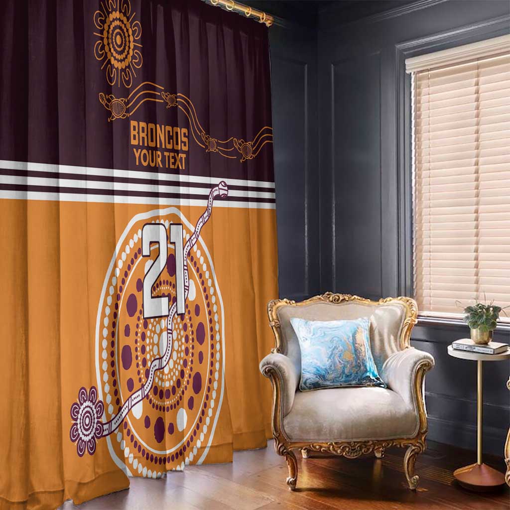 Custom Broncos Spirit Window Curtain Ride for Glory Indigenous Aboriginal - Aussie Hoodie