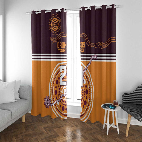 Custom Broncos Spirit Window Curtain Ride for Glory Indigenous Aboriginal - Aussie Hoodie