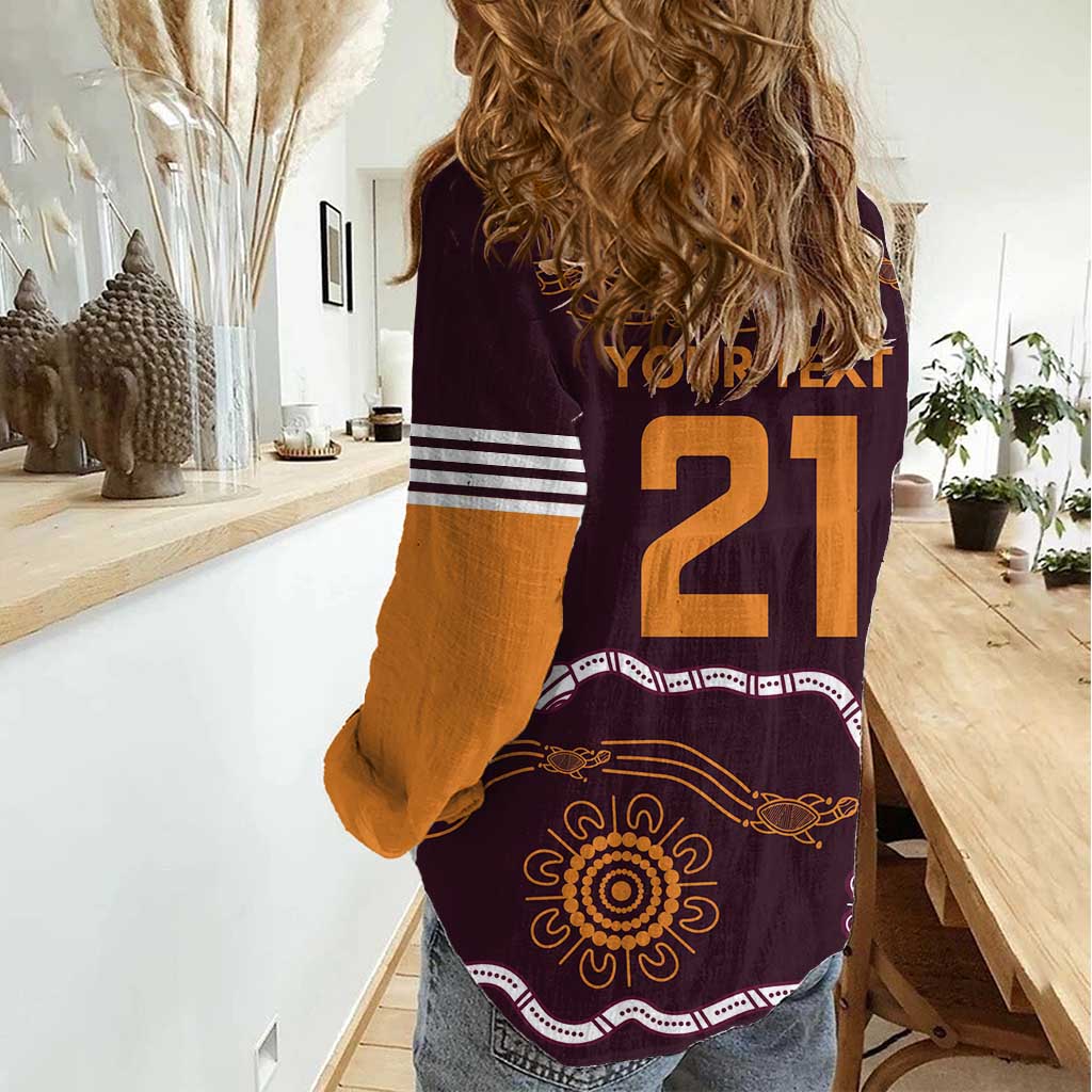 Custom Broncos Spirit Women Casual Shirt Ride for Glory Indigenous Aboriginal - Aussie Hoodie