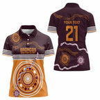 Custom Broncos Spirit Women Polo Shirt Ride for Glory Indigenous Aboriginal - Aussie Hoodie