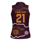 Custom Broncos Spirit Women Sleeveless Polo Shirt Ride for Glory Indigenous Aboriginal - Aussie Hoodie