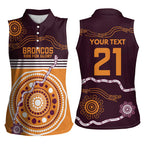Custom Broncos Spirit Women Sleeveless Polo Shirt Ride for Glory Indigenous Aboriginal - Aussie Hoodie