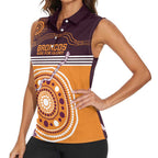Custom Broncos Spirit Women Sleeveless Polo Shirt Ride for Glory Indigenous Aboriginal - Aussie Hoodie