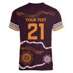 Custom Broncos Spirit Women V-Neck T-Shirt Ride for Glory Indigenous Aboriginal - Aussie Hoodie