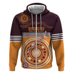 Custom Broncos Spirit Zip Hoodie Ride for Glory Indigenous Aboriginal - Aussie Hoodie