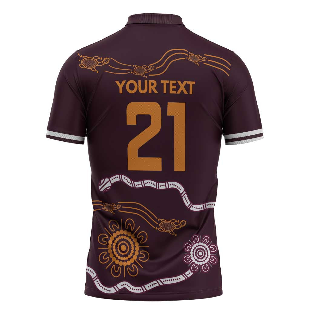 Custom Broncos Spirit Zipper Polo Shirt Ride for Glory Indigenous Aboriginal - Aussie Hoodie