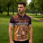 Custom Broncos Spirit Zipper Polo Shirt Ride for Glory Indigenous Aboriginal - Aussie Hoodie