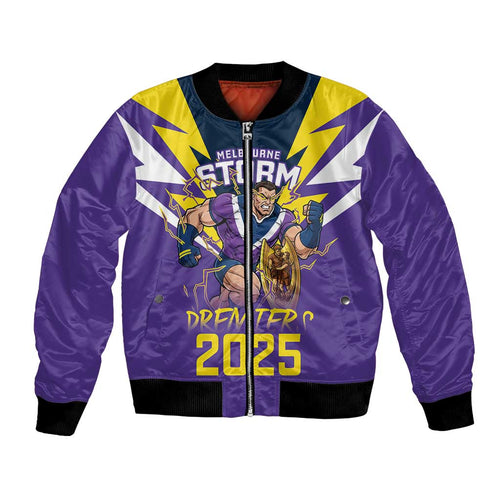Personalised Storm Spirit Bomber Jacket Grand Final Champions 2025 - Aussie Hoodie