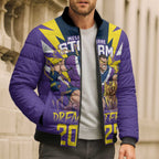 Personalised Storm Spirit Bomber Puffer Jacket Grand Final Champions 2025 - Aussie Hoodie