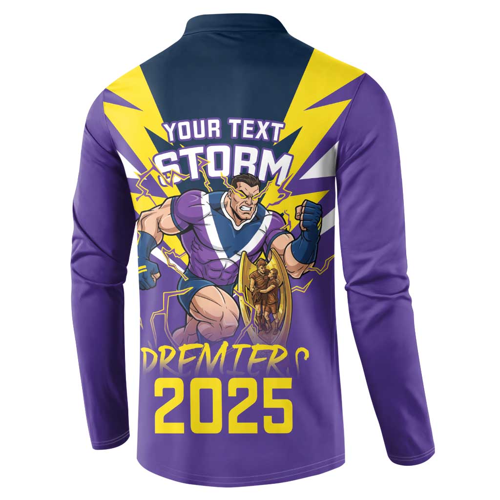 Personalised Storm Spirit Button Sweatshirt Grand Final Champions 2025 - Aussie Hoodie