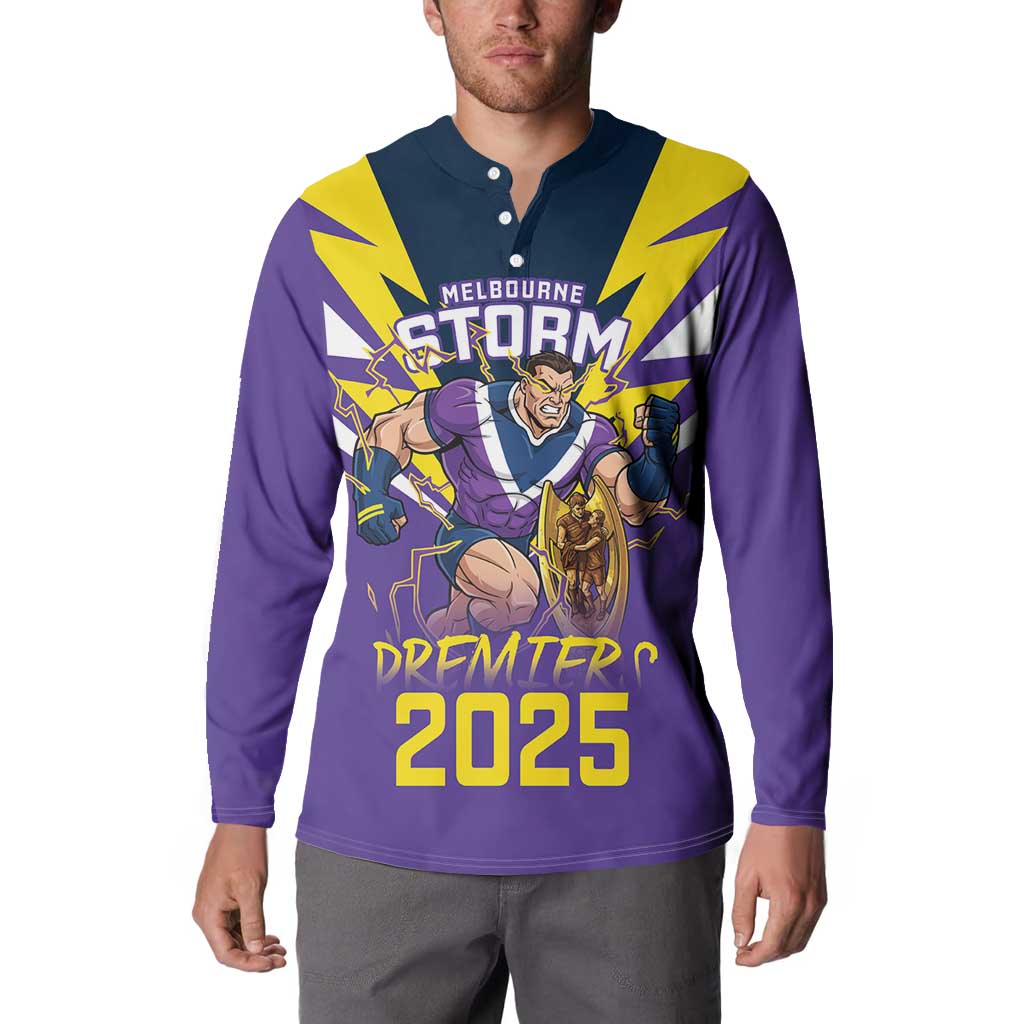 Personalised Storm Spirit Button Sweatshirt Grand Final Champions 2025 - Aussie Hoodie