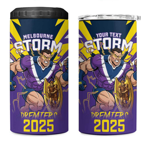 Personalised Storm Spirit 4 in 1 Can Cooler Tumbler Grand Final Champions 2025 - Aussie Hoodie