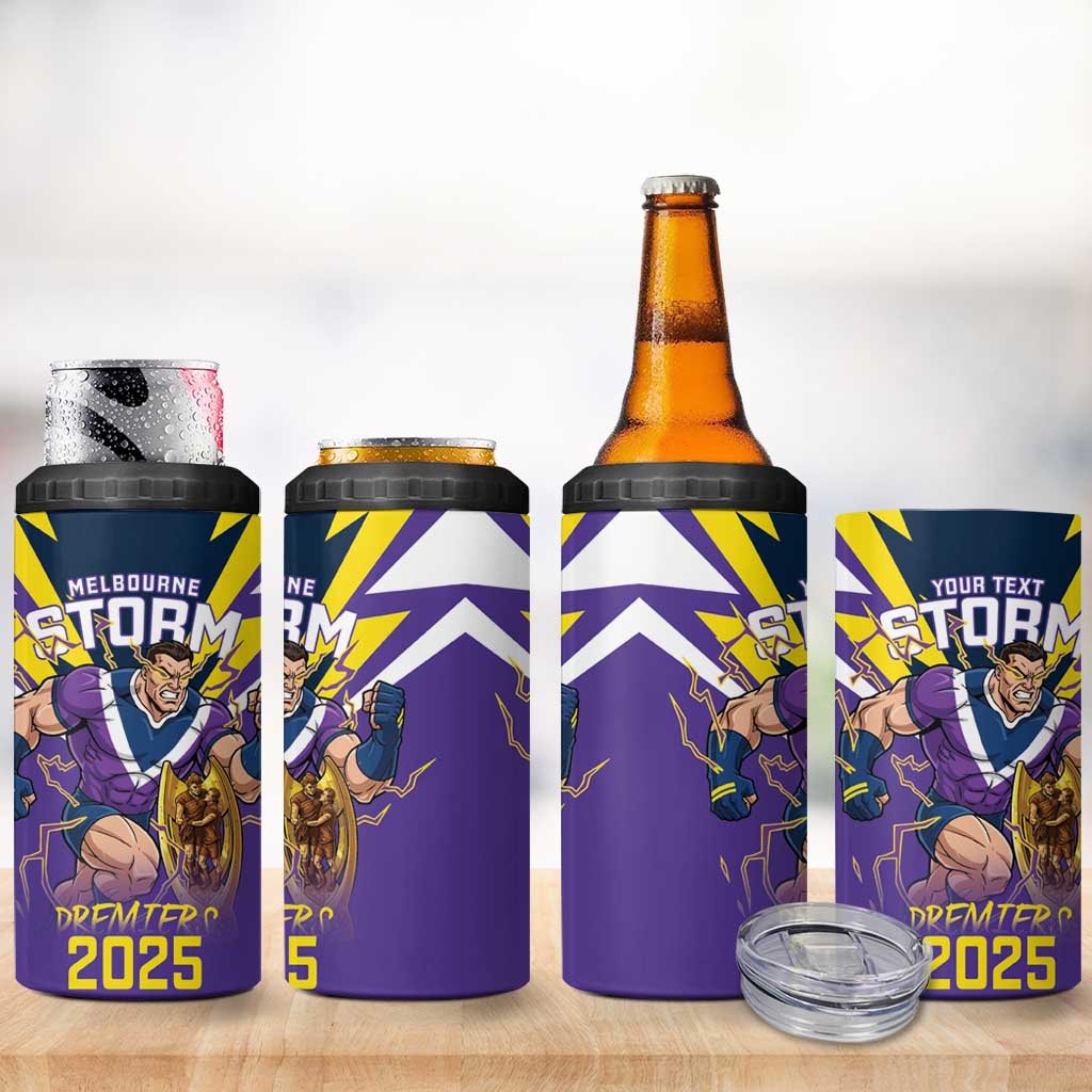 Personalised Storm Spirit 4 in 1 Can Cooler Tumbler Grand Final Champions 2025 - Aussie Hoodie