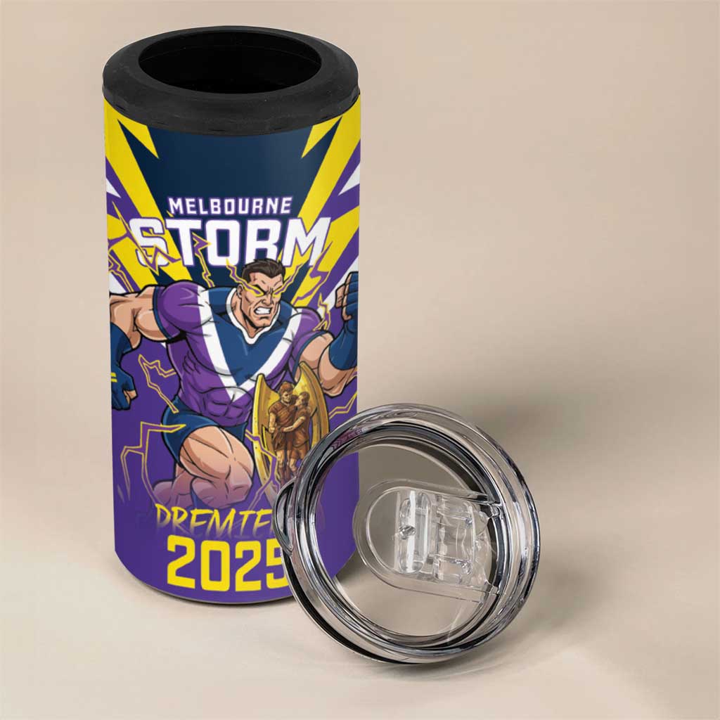 Personalised Storm Spirit 4 in 1 Can Cooler Tumbler Grand Final Champions 2025 - Aussie Hoodie
