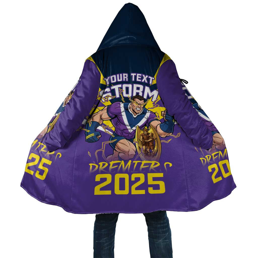 Personalised Storm Spirit Cloak Grand Final Champions 2025 - Aussie Hoodie