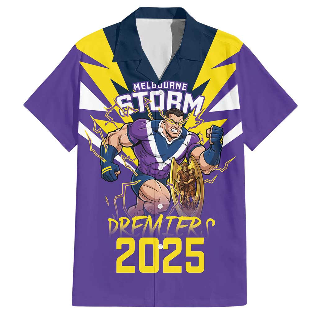 Personalised Storm Spirit Hawaiian Shirt Grand Final Champions 2025 - Aussie Hoodie