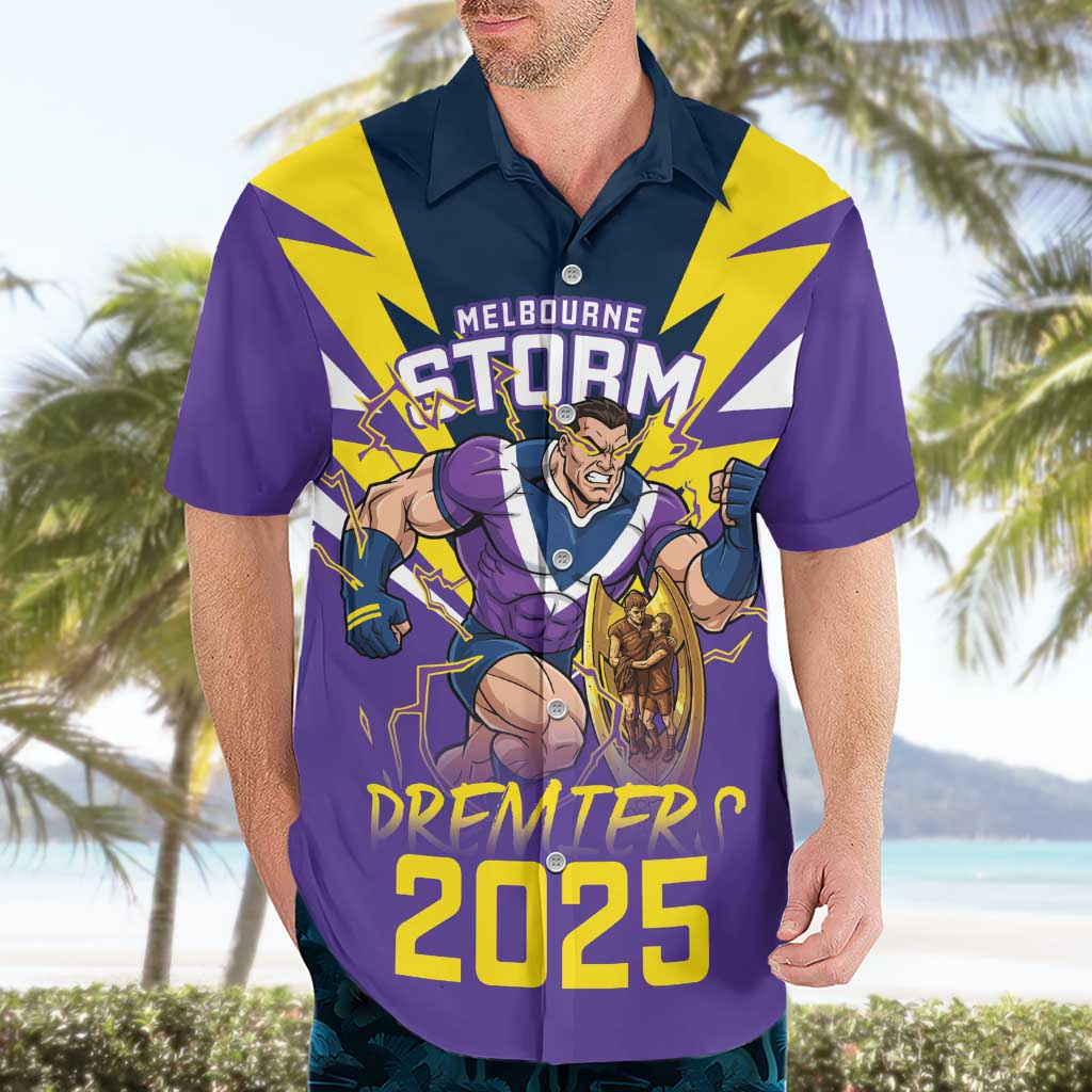 Personalised Storm Spirit Hawaiian Shirt Grand Final Champions 2025 - Aussie Hoodie