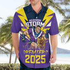 Personalised Storm Spirit Hawaiian Shirt Grand Final Champions 2025 - Aussie Hoodie