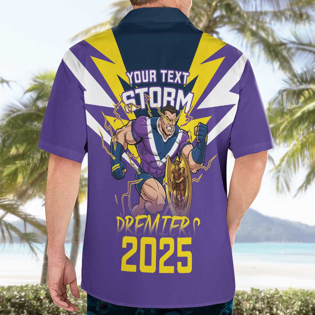 Personalised Storm Spirit Hawaiian Shirt Grand Final Champions 2025 - Aussie Hoodie