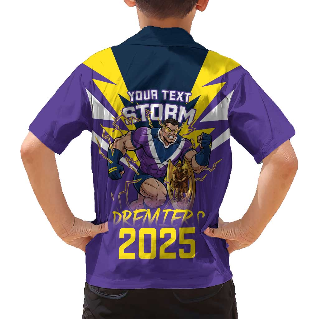 Personalised Storm Spirit Kid Hawaiian Shirt Grand Final Champions 2025 - Aussie Hoodie