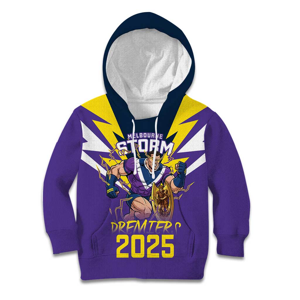 Personalised Storm Spirit Kid Hoodie Grand Final Champions 2025 - Aussie Hoodie