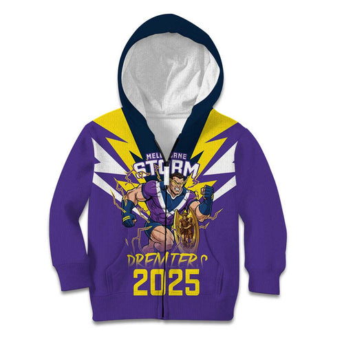 Personalised Storm Spirit Kid Hoodie Grand Final Champions 2025 - Aussie Hoodie