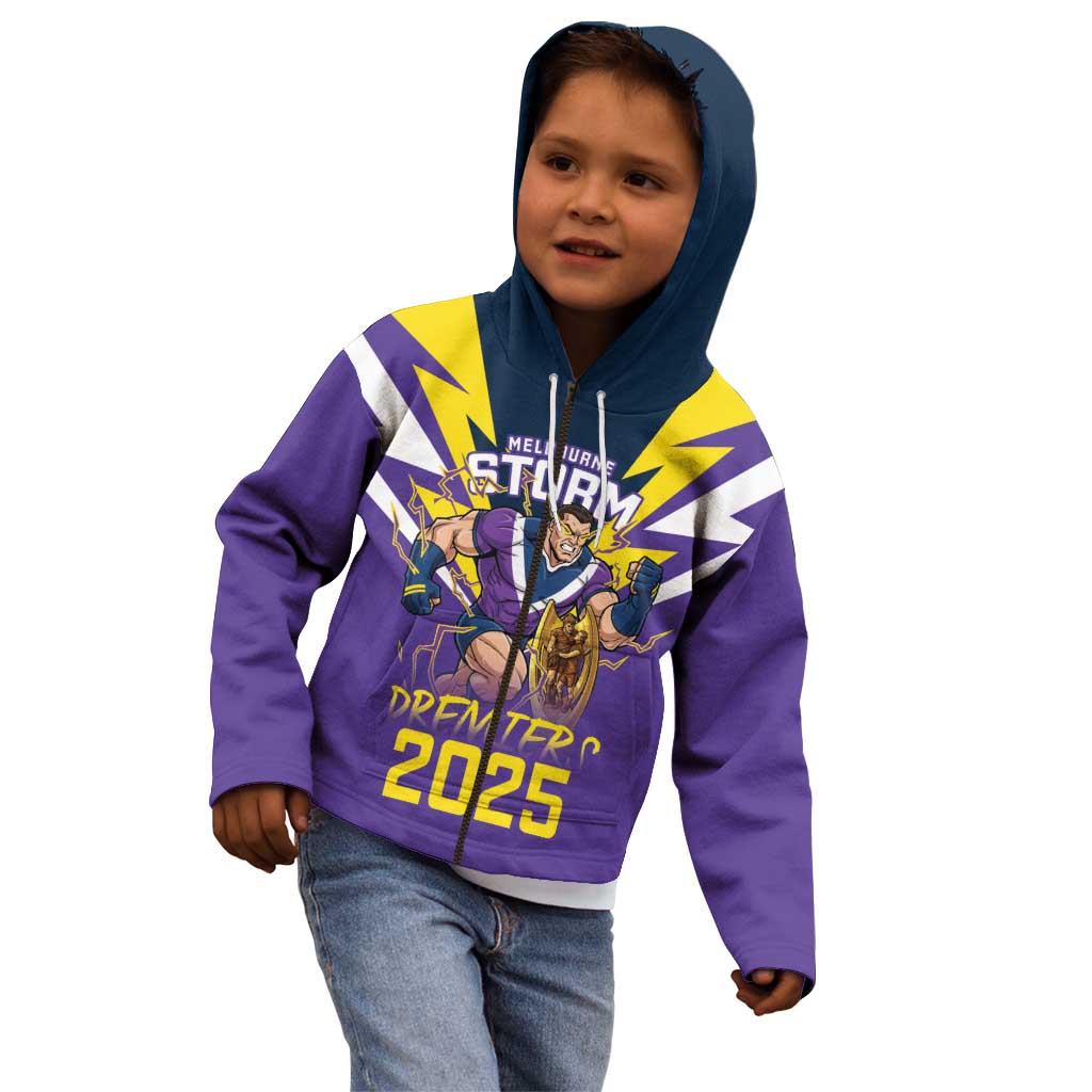 Personalised Storm Spirit Kid Hoodie Grand Final Champions 2025 - Aussie Hoodie