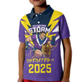 Personalised Storm Spirit Kid Polo Shirt Grand Final Champions 2025 - Aussie Hoodie