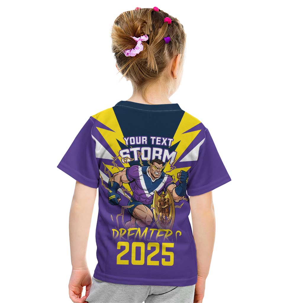 Personalised Storm Spirit Kid T Shirt Grand Final Champions 2025 - Aussie Hoodie