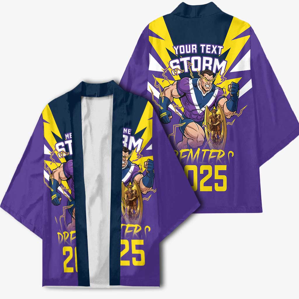 Personalised Storm Spirit Kimono Grand Final Champions 2025 - Aussie Hoodie