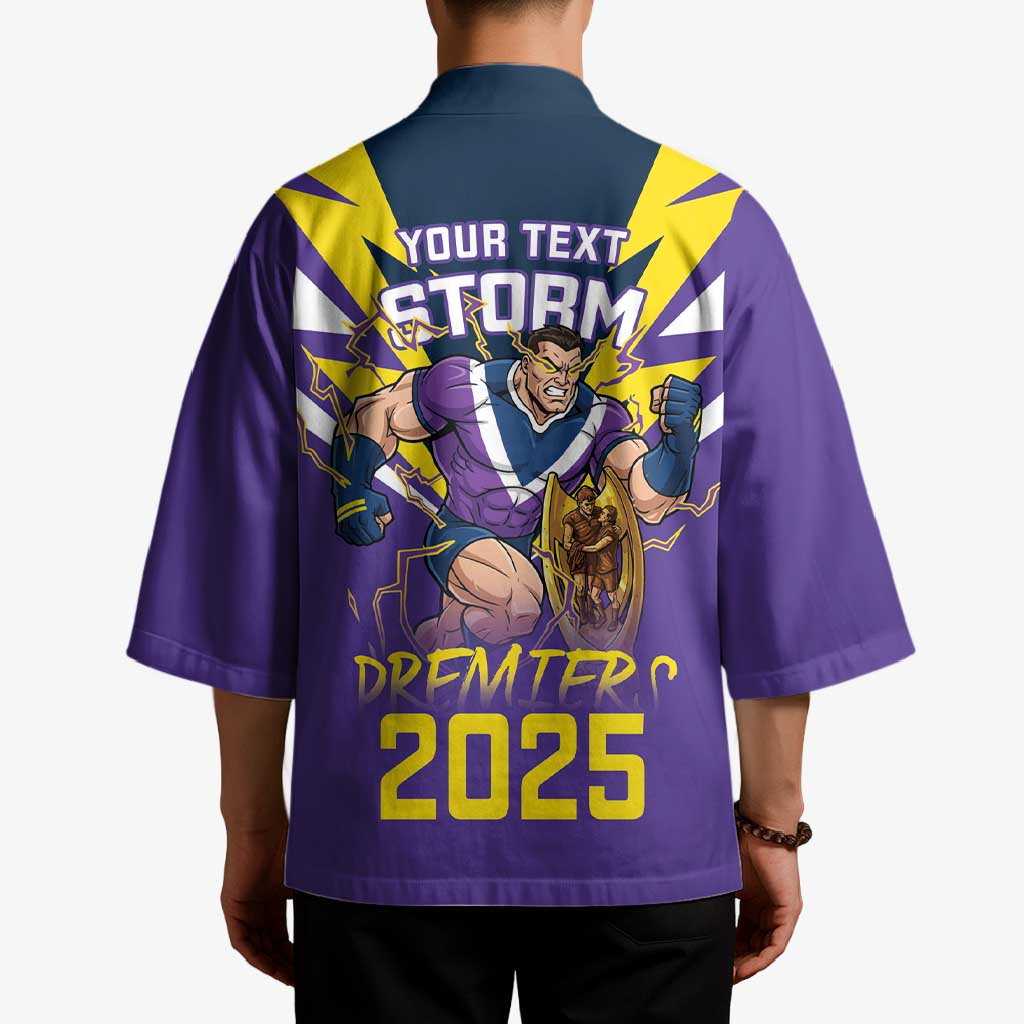 Personalised Storm Spirit Kimono Grand Final Champions 2025 - Aussie Hoodie