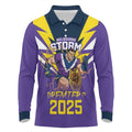 Personalised Storm Spirit Long Sleeve Polo Shirt Grand Final Champions 2025 - Aussie Hoodie
