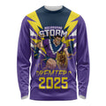 Personalised Storm Spirit Long Sleeve Shirt Grand Final Champions 2025 - Aussie Hoodie