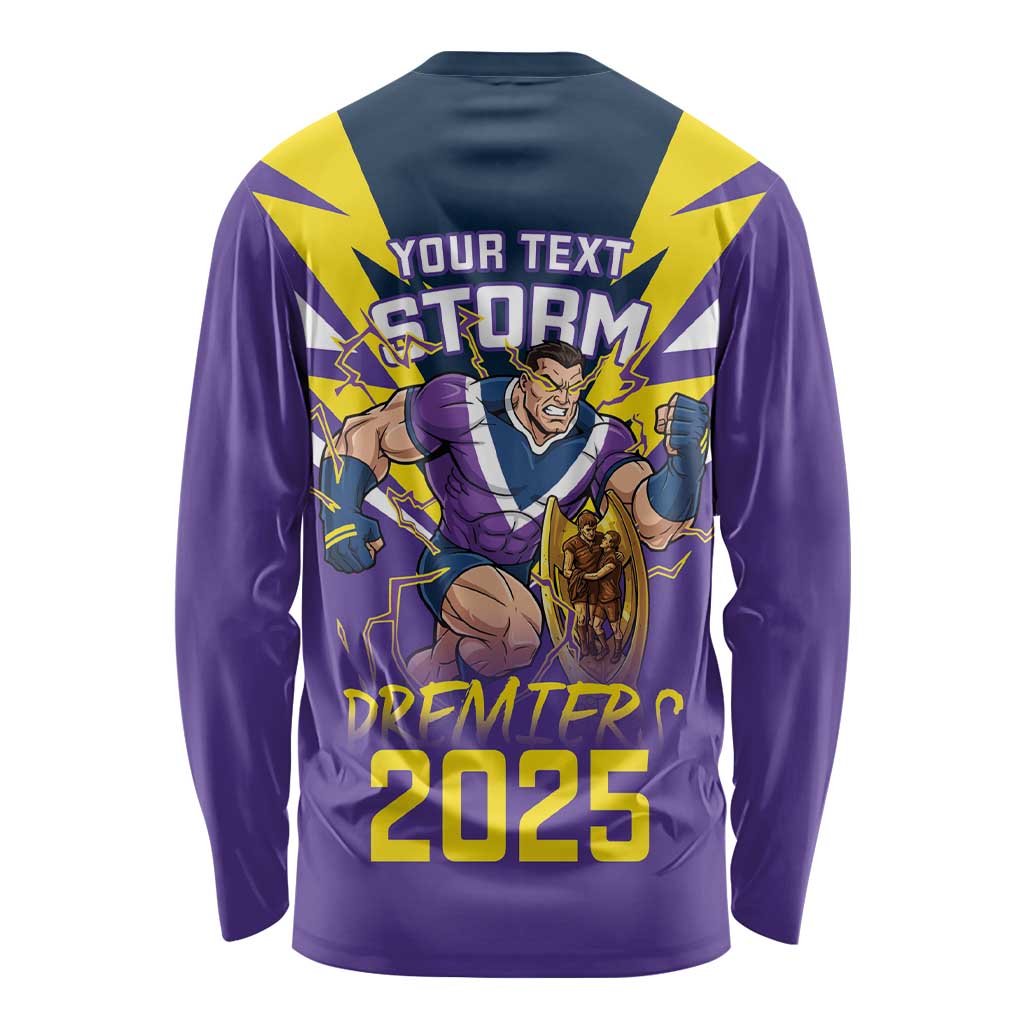 Personalised Storm Spirit Long Sleeve Shirt Grand Final Champions 2025 - Aussie Hoodie
