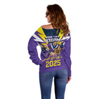 Personalised Storm Spirit Off Shoulder Sweater Grand Final Champions 2025 - Aussie Hoodie