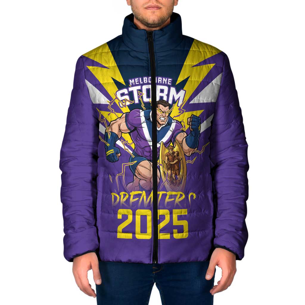 Personalised Storm Spirit Padded Jacket Grand Final Champions 2025 - Aussie Hoodie