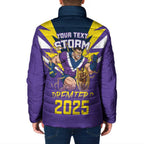 Personalised Storm Spirit Padded Jacket Grand Final Champions 2025 - Aussie Hoodie