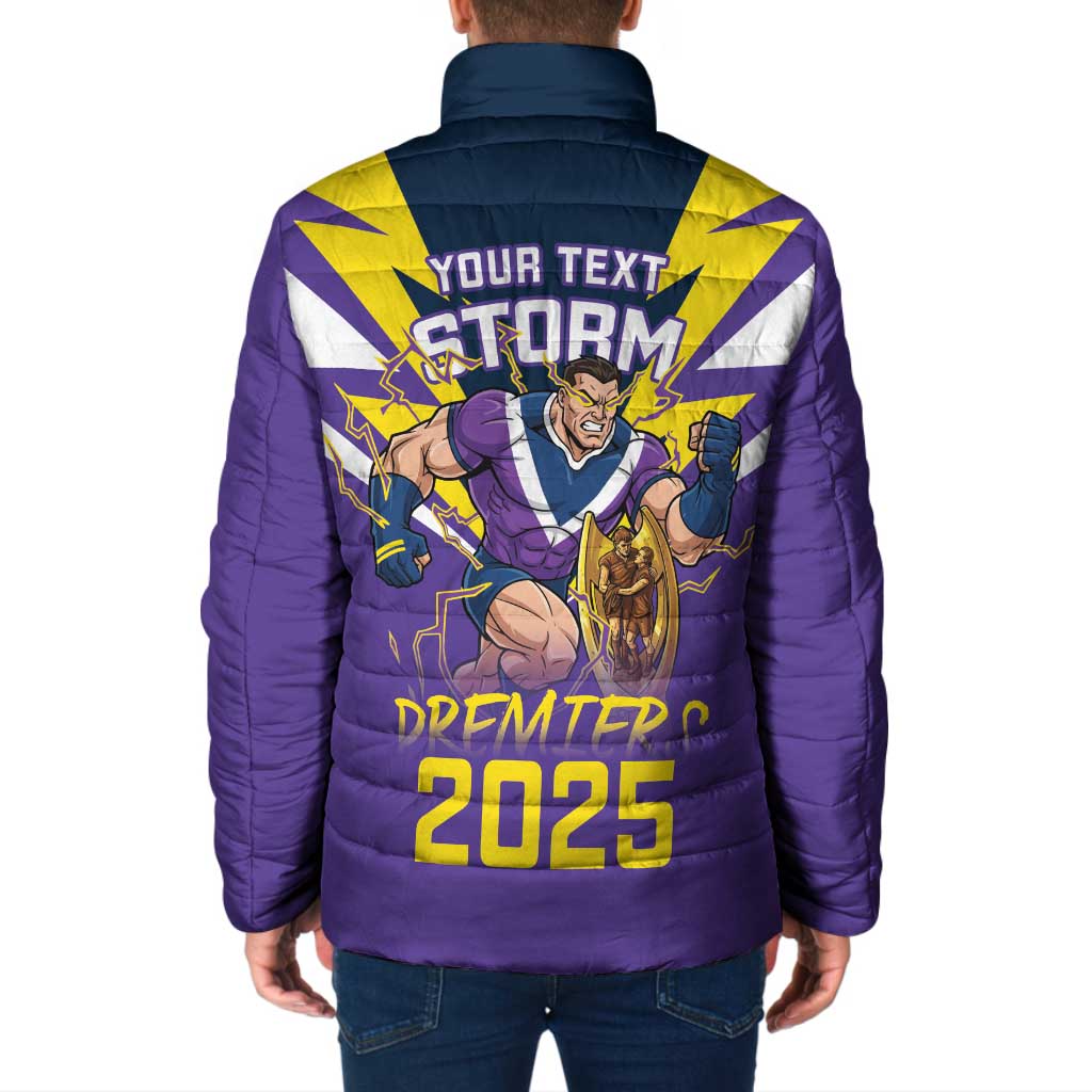 Personalised Storm Spirit Padded Jacket Grand Final Champions 2025 - Aussie Hoodie