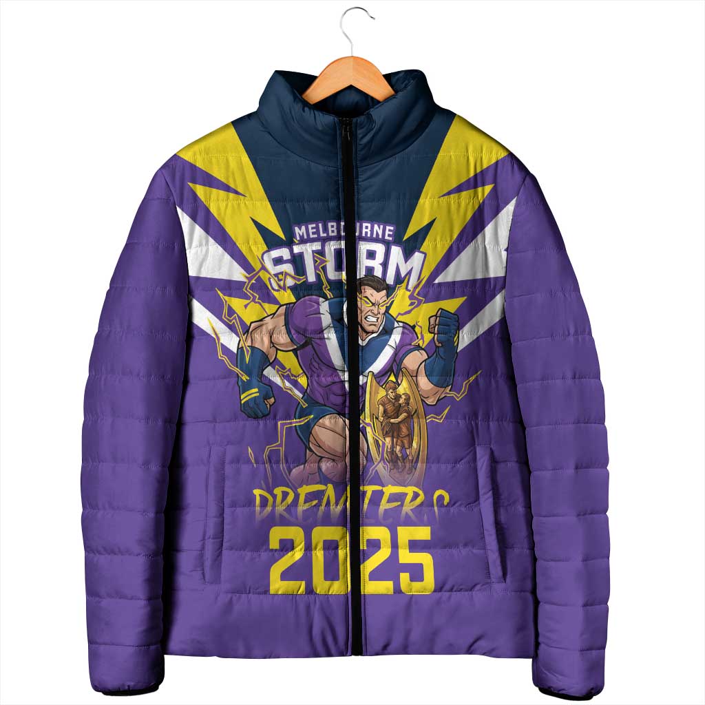 Personalised Storm Spirit Padded Jacket Grand Final Champions 2025 - Aussie Hoodie